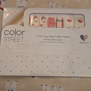 Color Street Santa and Snowman Nail Polish Strips - Red and White